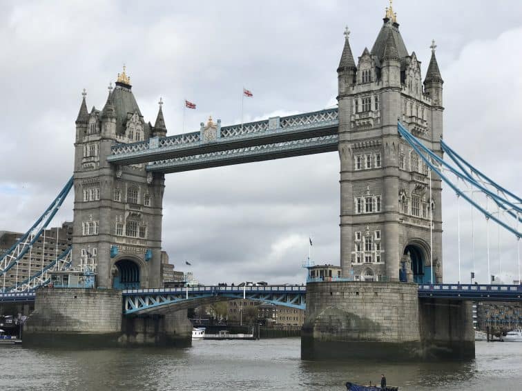 Tower Bridge in London. Find a whole bunch of ways to save money when you visit England's expensive capital city. Maddie Lynch photos.