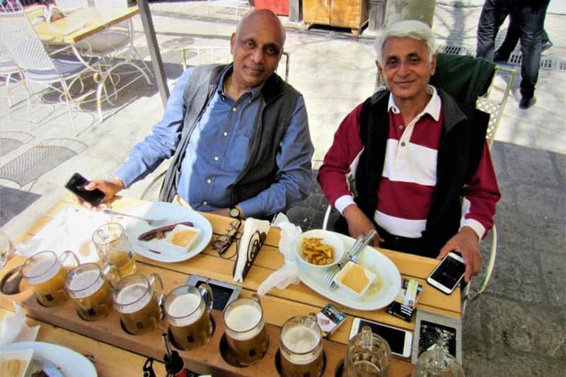 Mann and I at Hanul Lui Manuc, famous restaurant in Bucharest.