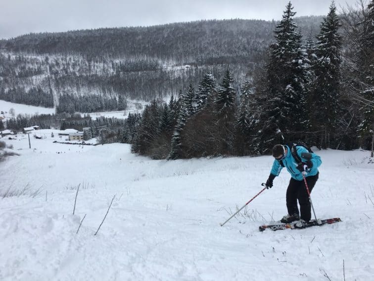 One of mine and Biff's ski days in the Col de la Faucille.