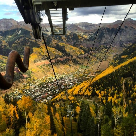Five Ways to Get High in Colorado 6 On the gondola at Telluride, Colorado. Rich Grant photos.