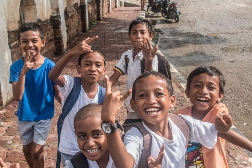 Local kids in Baucau, East Timor.