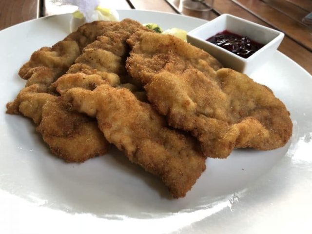 Wienerschnitzel Wienerschnitzel is flat pounded veal breaded and fried, a very popular dish in Austria.