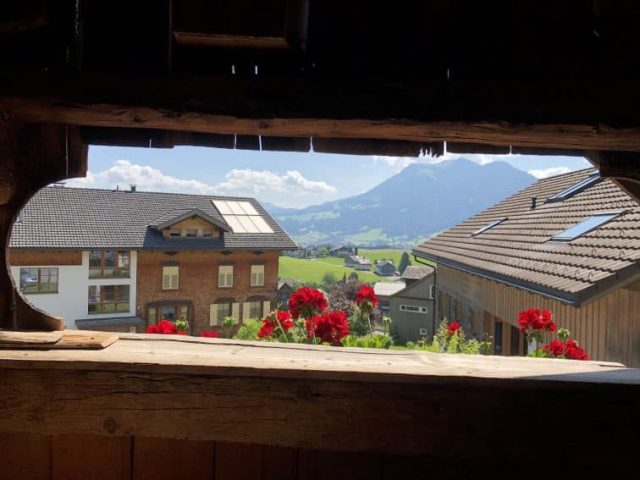 Museum View from the Angelika Kauffmann museum in Schwarzenberg, which celebrates a very famous 19th-century painter who briefly lived in the village.
