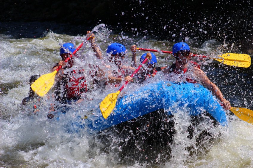 Our raft going through some tumultuous waters. Photos by Berkshire East.