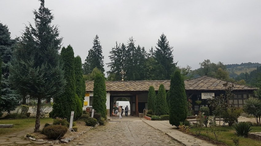 The entrance to the monastery at Troyan, Bulgaria. GoNOMAD Travel photo.