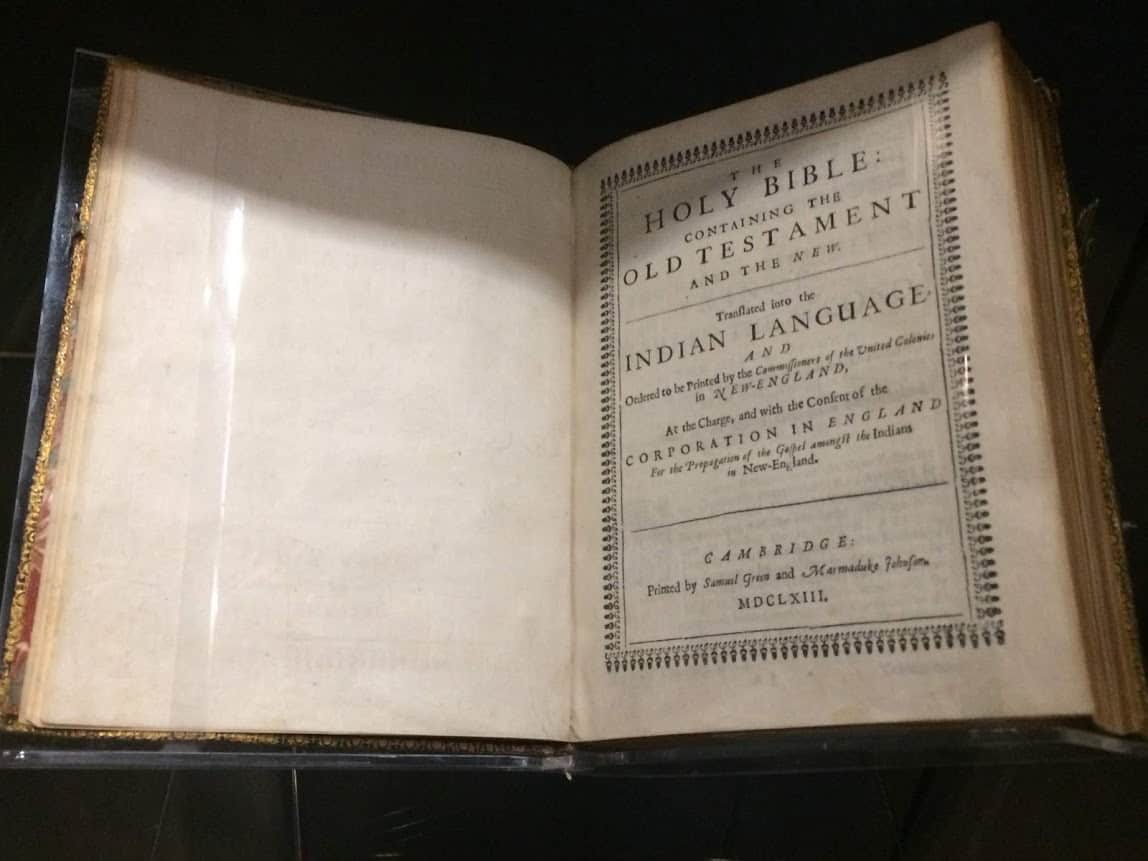 The first Bible printed in the Americas was in an Algonquian language.