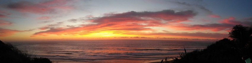 A Mozambique sunrise over the ocean. 