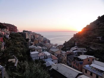 The sunsets in Manarola are awesome.