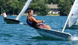A light breeze can bring the locals out to test the waters at Elkhart Lake. (photo courtesy Elkhart Lake Tourism)