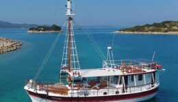 The Gulet Nevijana in port in Croatia. Goolets.net photo.