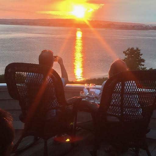 Sunset view at the Prouts Neck Inn.