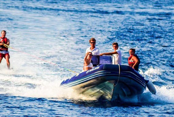 Watersports are a big part of the experience on a chartered gulet.