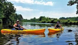 Author and friend on a peaceful eco-tour on the Broadkill River with Quest Fitness Kayak on Delaware coast. Photos: Christopher Ludgate