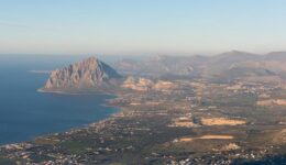 View of Mount Cofuno and Western Sicily from Erice. Heather von Bargen photos.