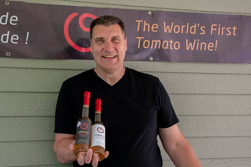 Pascal Miche holds the distinction of being the only person in the world to produce tomato wine.