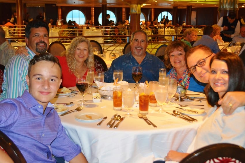 Dinner with friends on the Celebrity Infinity.