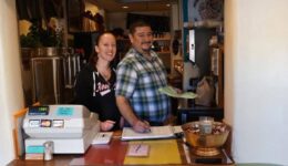 Friendly faces at Tia Sophia's in downtown Santa Fe, New Mexico. Faye S. Wolfe photos.