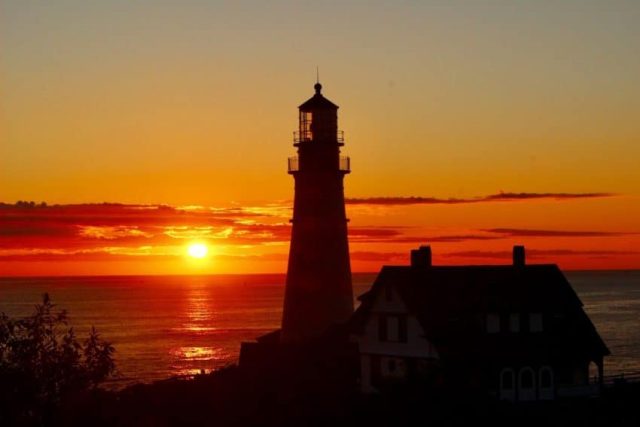 Sunrise at Portland Head Light - photo by Rachael McGrath