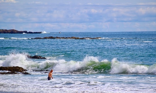 Swimmer at Kennebunk Beach