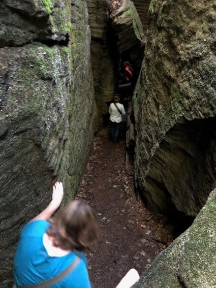 The Panama Rocks are a series of crevices and boulders that makes for an exciting hike in the woods.