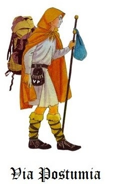 Pilgrim on the Via Postumia Via Postumia