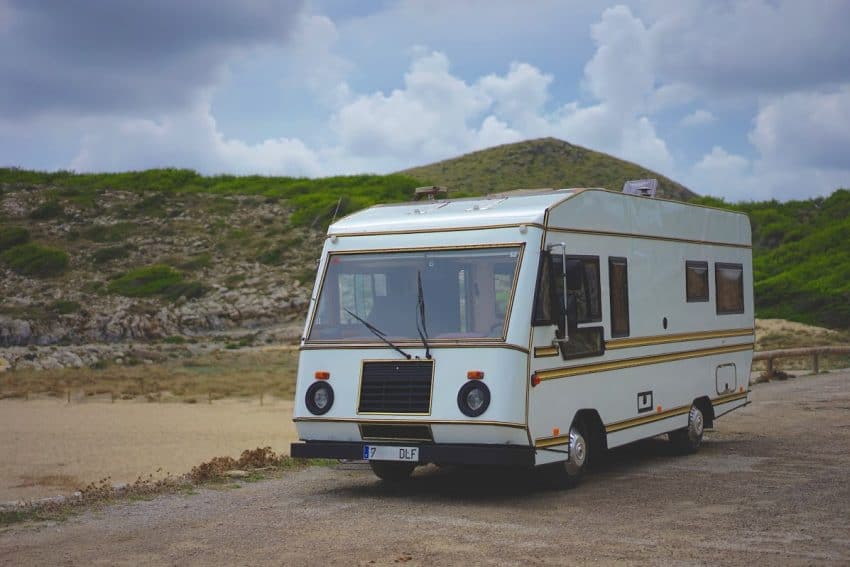 Campers next to Cala Torta, in the North East of Mallorca- here is where you will begin your hike for the Arenalet d’Aubarca.