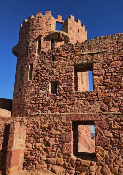 A tower that stands tall in Vilafamés Castle, where guards used to peer out the "windows" in search of oncoming enemies. Photo by Olivia Gilmore.