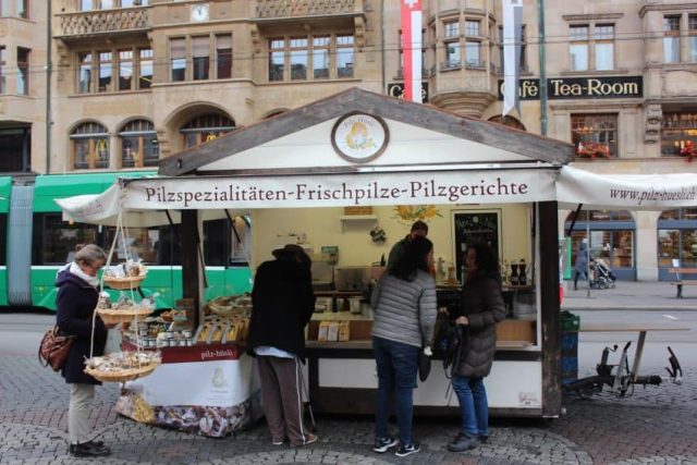 Market square in Basel Switzerland