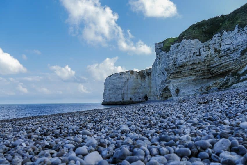 Etretat, Normandy, France White Cliffs.