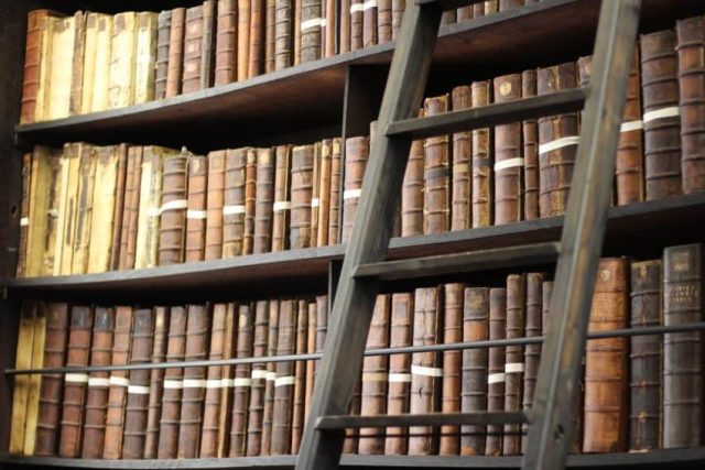 An immaculate display of books.