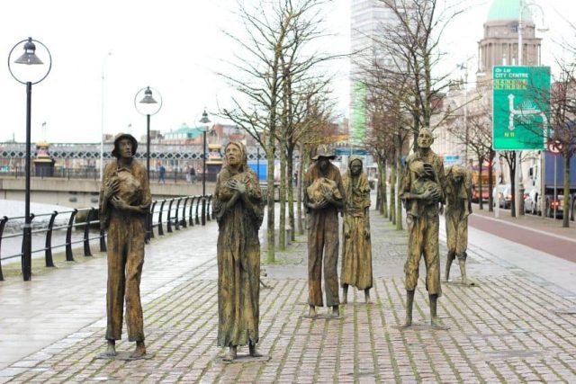 The Famine Memorial.