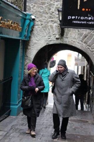 Antoinette and Stephen enjoying their time strolling through the allies of Kilkenny.