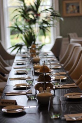 Beautiful luncheon set at the Butler House in Kilkenny.