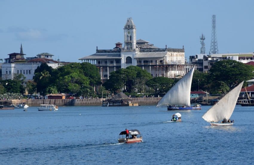 Departing Stonetown Zanzibar, Tanzania on the Discoverer expedition cruise ship. Tab Hauser photos.