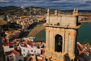 A view from the top of 13th century Peñíscola Castle that is surrounded almost entirely by the Mediterranean Sea. Photo by Olivia Gilmore