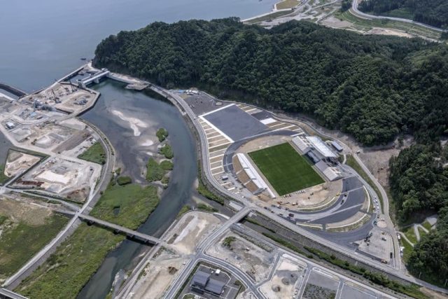 Kamaishi Recovery Memorial Stadium. Courtesy of Iwate Prefecture Japan