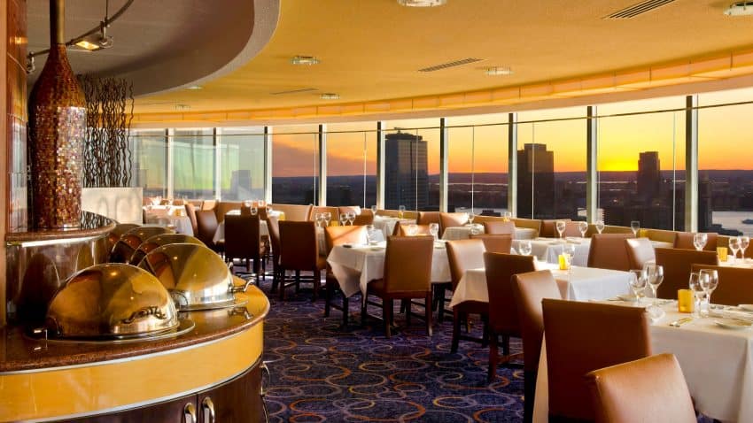 The View is the city's only rooftop dining experience, at the top of the Marriott Marquis Times Square.