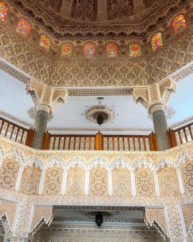 Cultural Palace, Tlemcen – Wonderful ornaments colouring the building Algeria,Constantine,Ghardaia