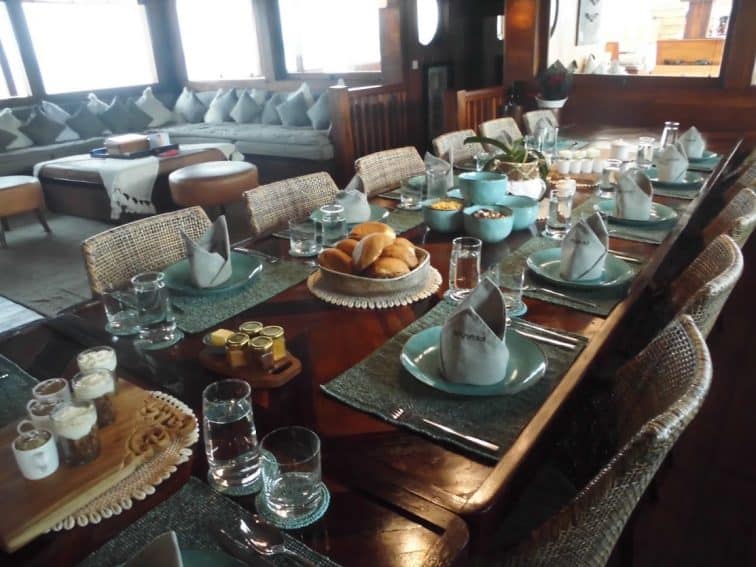 The sumptous five-star dining was a highlight, with only 19 passengers aboard the yacht.