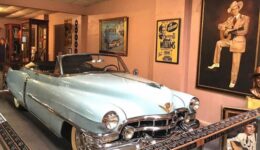 The Cadillac where Hank Williams died is on display in the Hank Williams Museum in Montgomery Alabama.