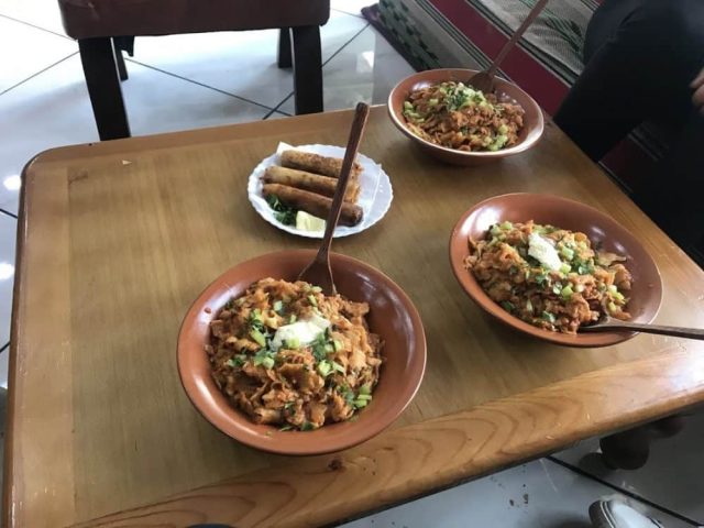 Typical Algerian food – Chackchoukha, usually comes with a spicy taste. The meat sticks are called bourak – the meat can be different- chicken, lamb. Algeria,Constantine,Ghardaia