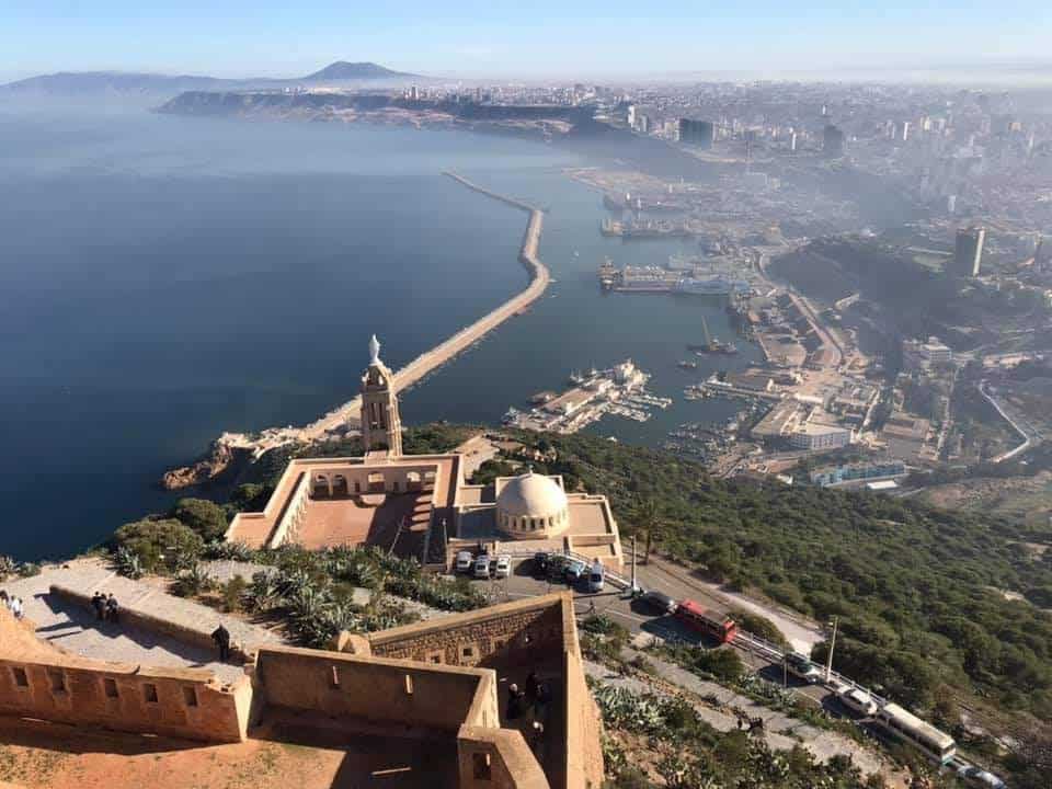 View of Port of Oran Fort Santa Cruz is the highest point of the city built by the Spanish 1