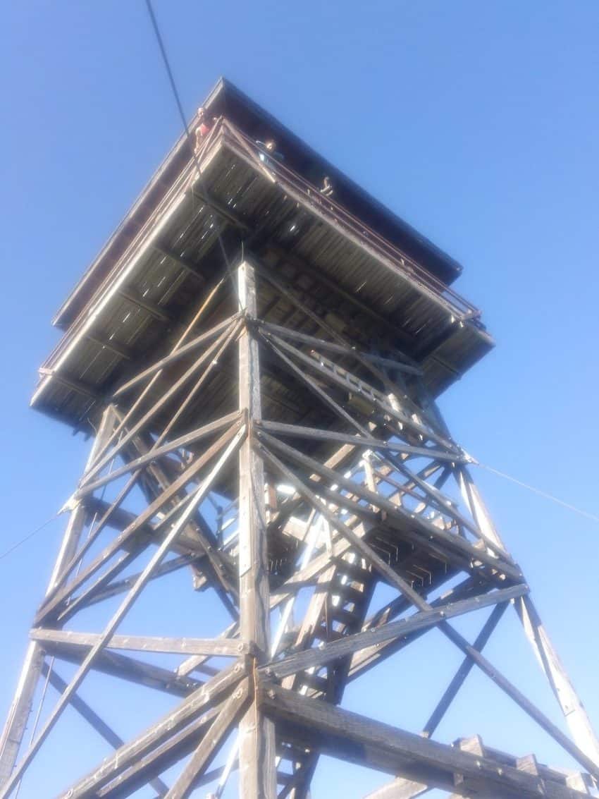 A fire tower where you can sleep over.