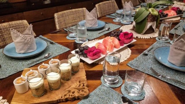 breakfast on the yacht Raja Ampat,Yacht cruising
