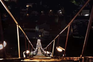 A night view Jacob's Ladder.