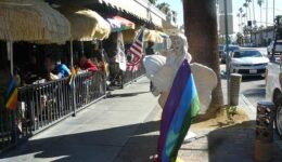 Statue of Marilyn Monroe in downtown Palm Springs, California