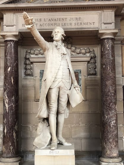 Sylvain Bailly, hero of the French Revolution in the Tennis Court Room in Versailles.