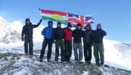 A successful journey to the top hiking in Iraq.
