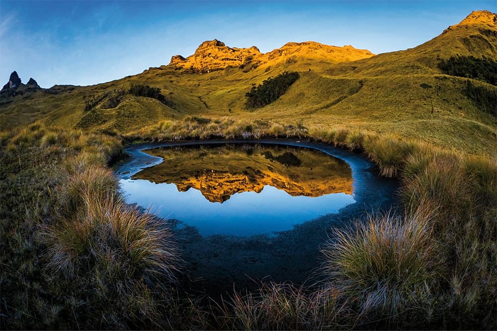 Dreamlike reflection at the Mount Giluwe volcano in Papua New Guinea