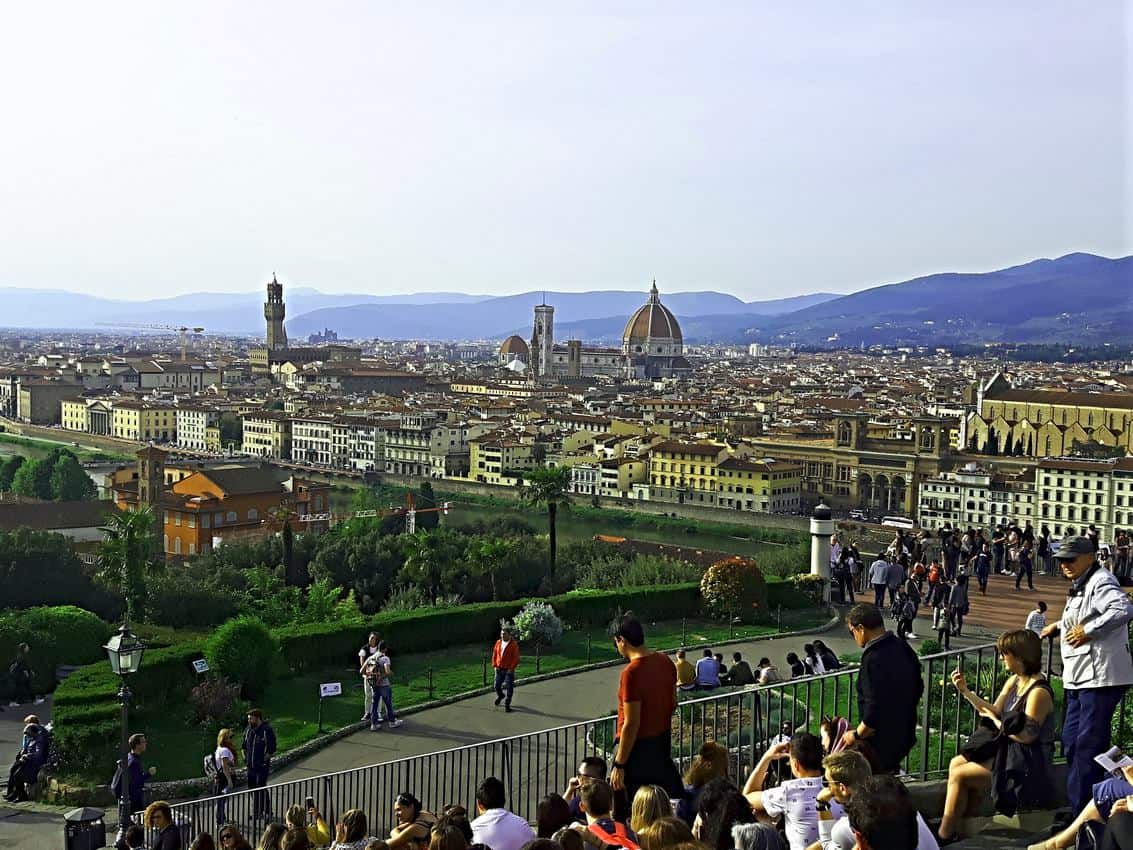 Giotto, the Italian painter and architect from Florence during the Late Middle Ages would recognize this view from San Miniato. Debra Smith photos.